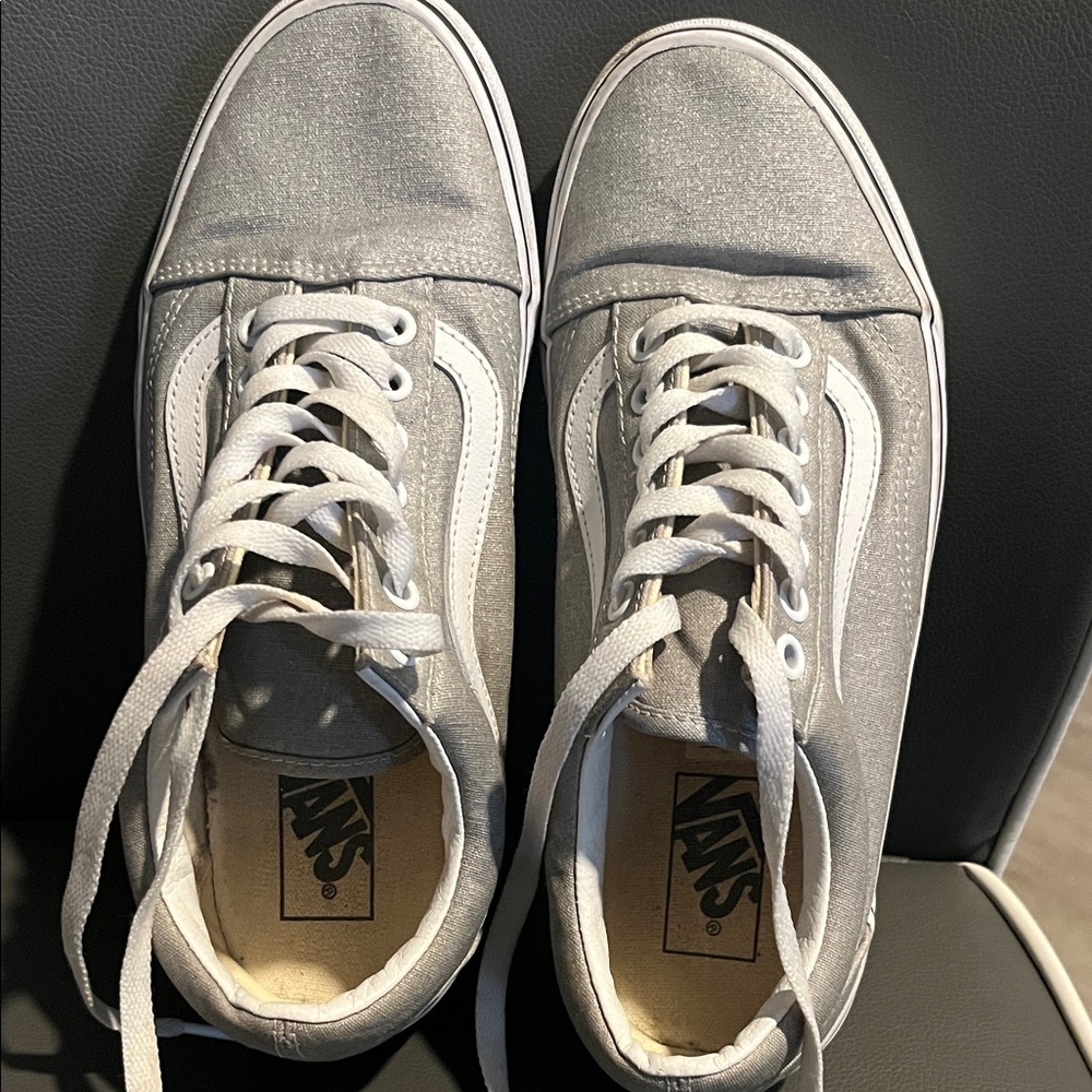 Vans Light Gray Canvas Sneakers